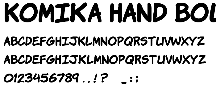 Komika Hand Bold font